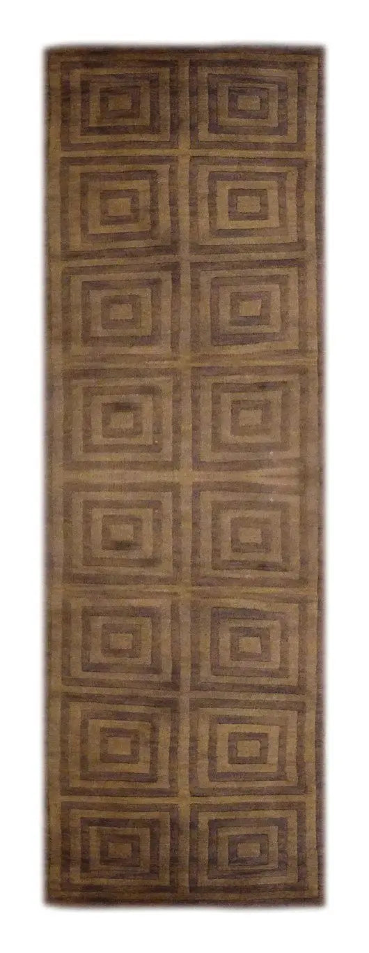 One Of The Kind Indian Modern Design Rug 8'0" X 2'4"